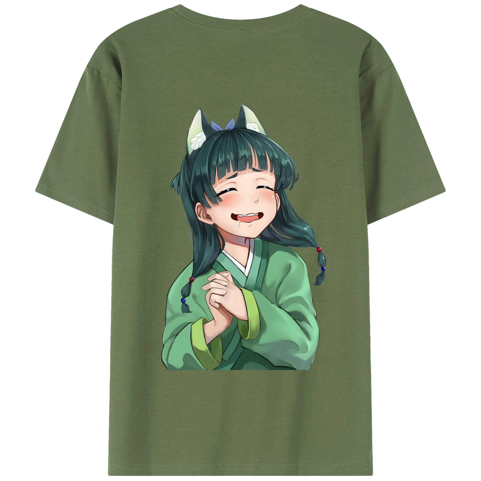 （画像用） 薬屋のひとりごと The Apothecary Diaries 綿100％ メンズ半袖Tシャツ（バックプリント） 通気性